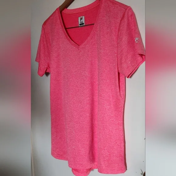 Fila Pink Heathered Pickpeball T-Shirt - Picture 4 of 5